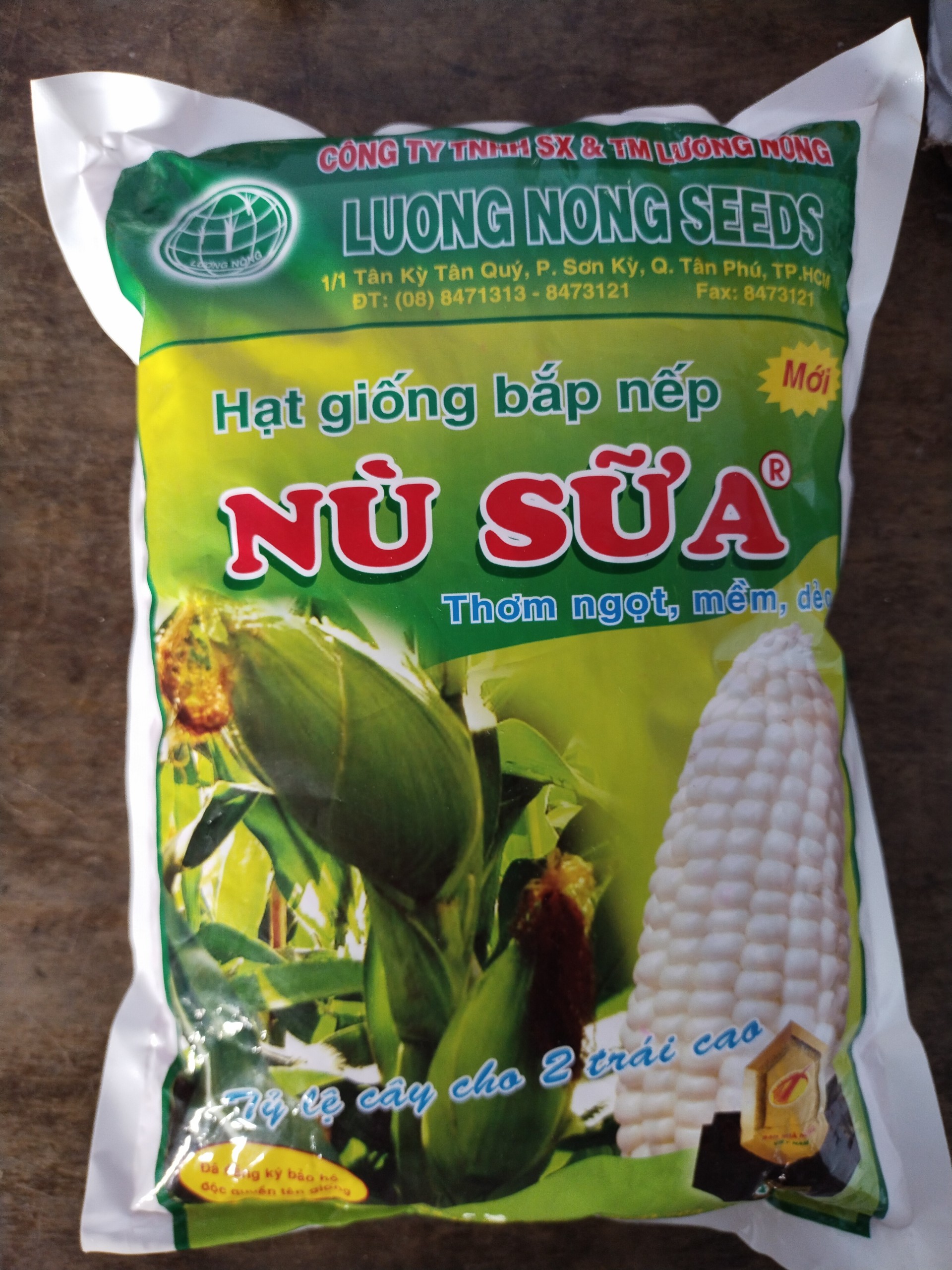2 kg hạt giống bắp nếp nù sữa tặng hạt giống bắp tím