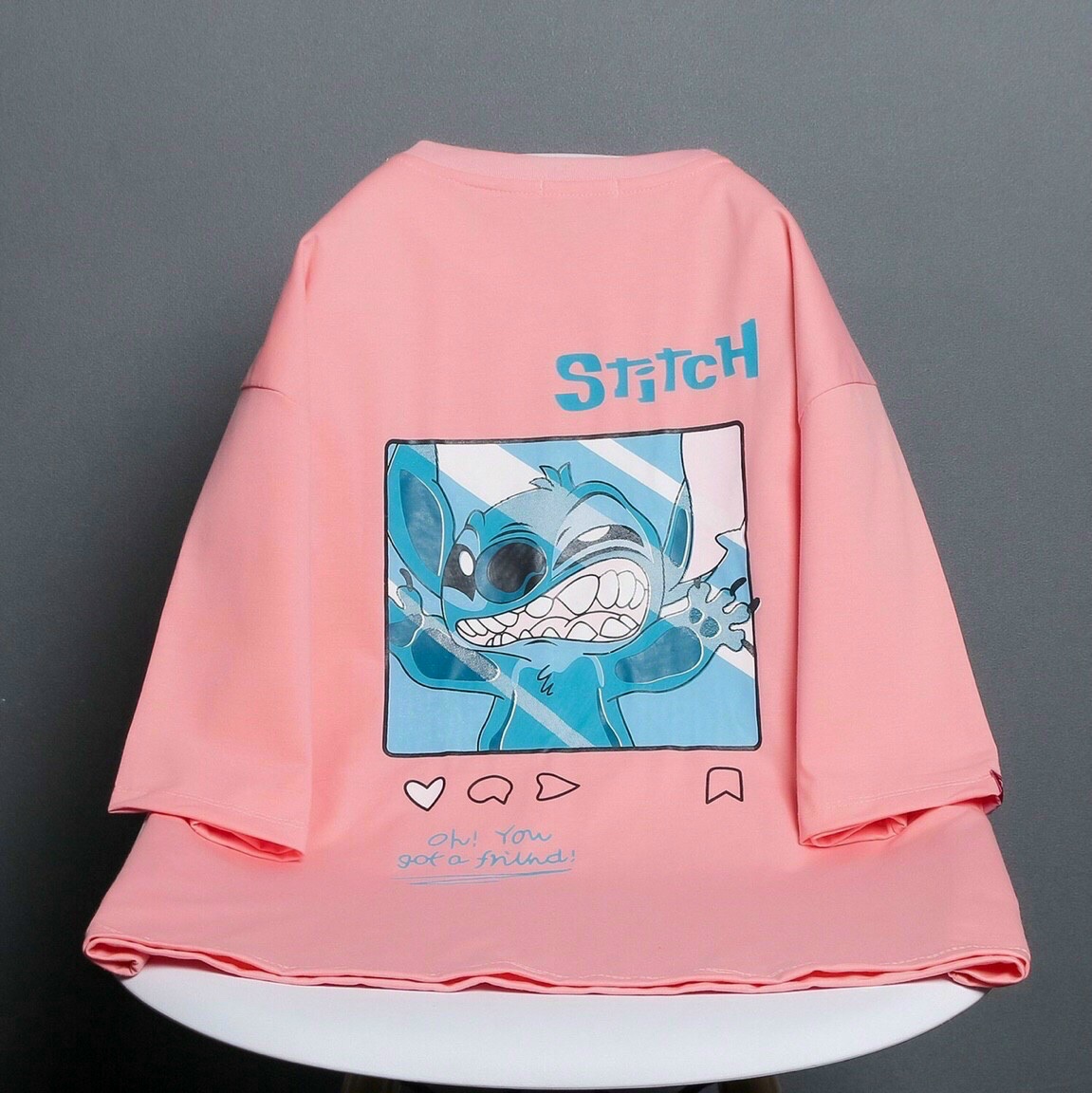 Áo Phông Nam Nữ Form Rộng Tay Lỡ Vải Chất Cotton Mịn Mát Kita Unisex - Mẫu STITCH