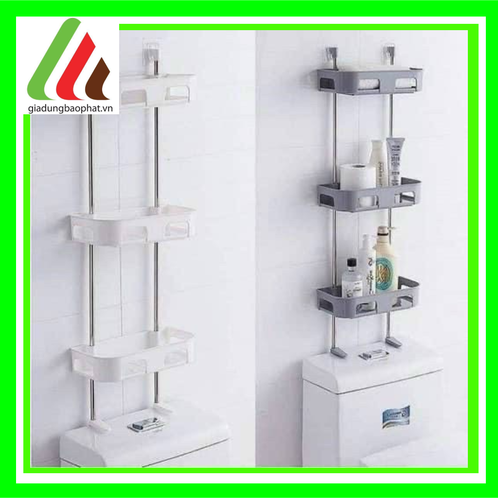 KỆ 3 TẦNG KÊ TOILET DÁN TƯỜNG SIÊU CHẮC CHẮN