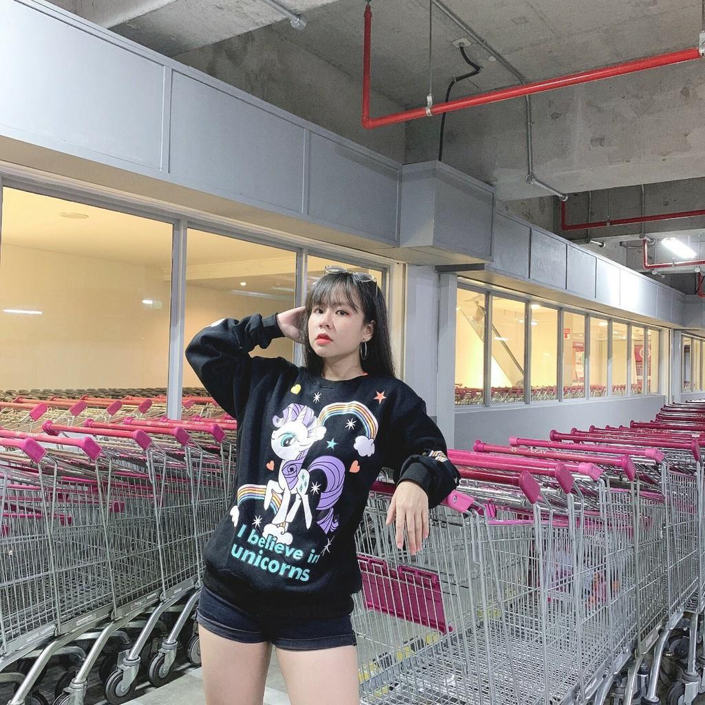 Áo sweat hàn quốc vải nỉ ngoại dày dặn, bao đẹp