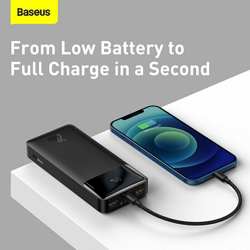 Pin sạc dự phòng Baseus Bipow Digital Display Power Bank 20000mAh ( 15W/20W, USB*2+Type C , LED Display, 2 Way Fast charge ) - Hàng chính hãng