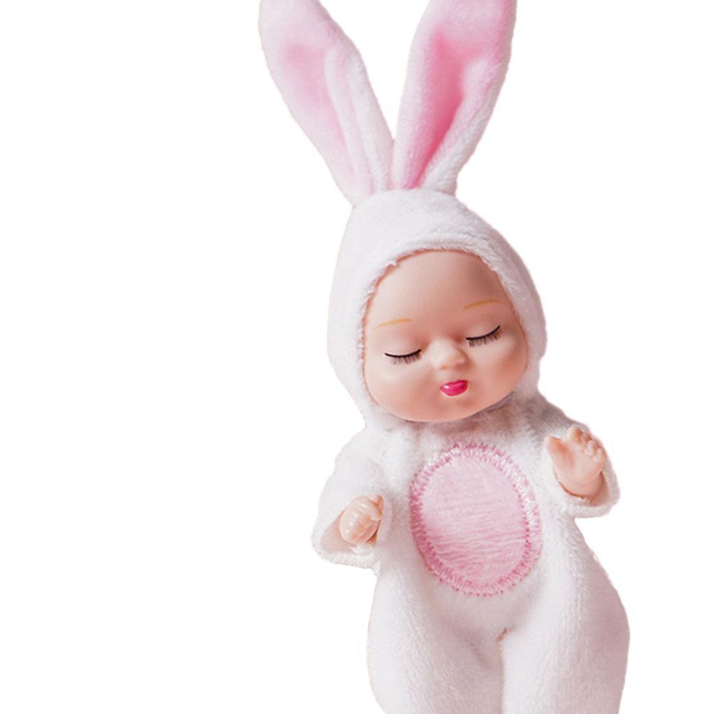 Cartoon Sleeping Baby Doll Keychain Accessories Car Toy Gifts Decor Rabbit