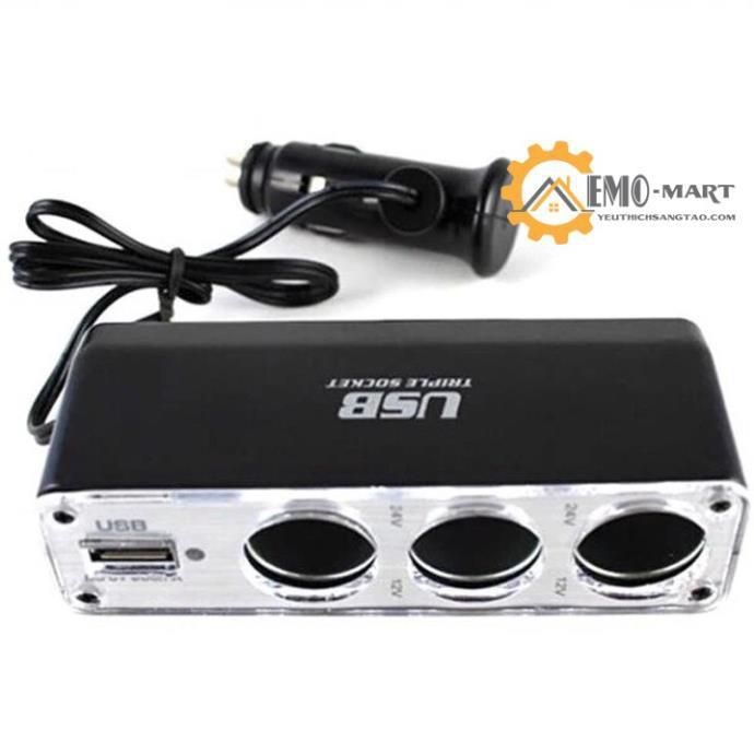 Bộ chia cổng cắm tẩu trên ô tô V2 WF-0096 siêu bền - có bảo hành