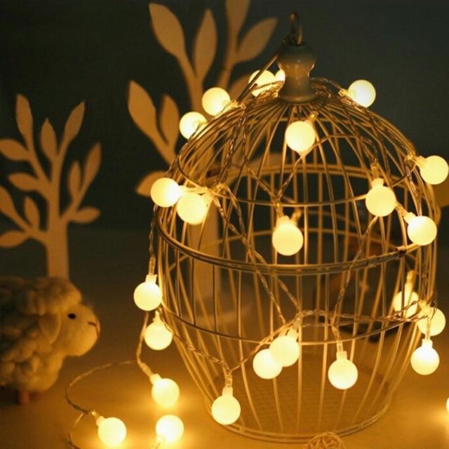 Đèn led bi cherry trang trí phòng ngủ cực ấm áp chạy pin 3m