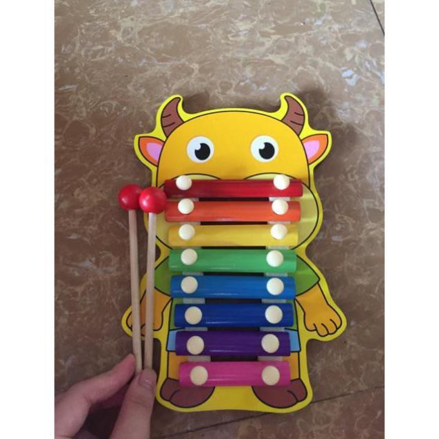 Đồ chơi đàn gỗ Xylophone 8 Quãng hình con vật đáng yêu Cho Bé