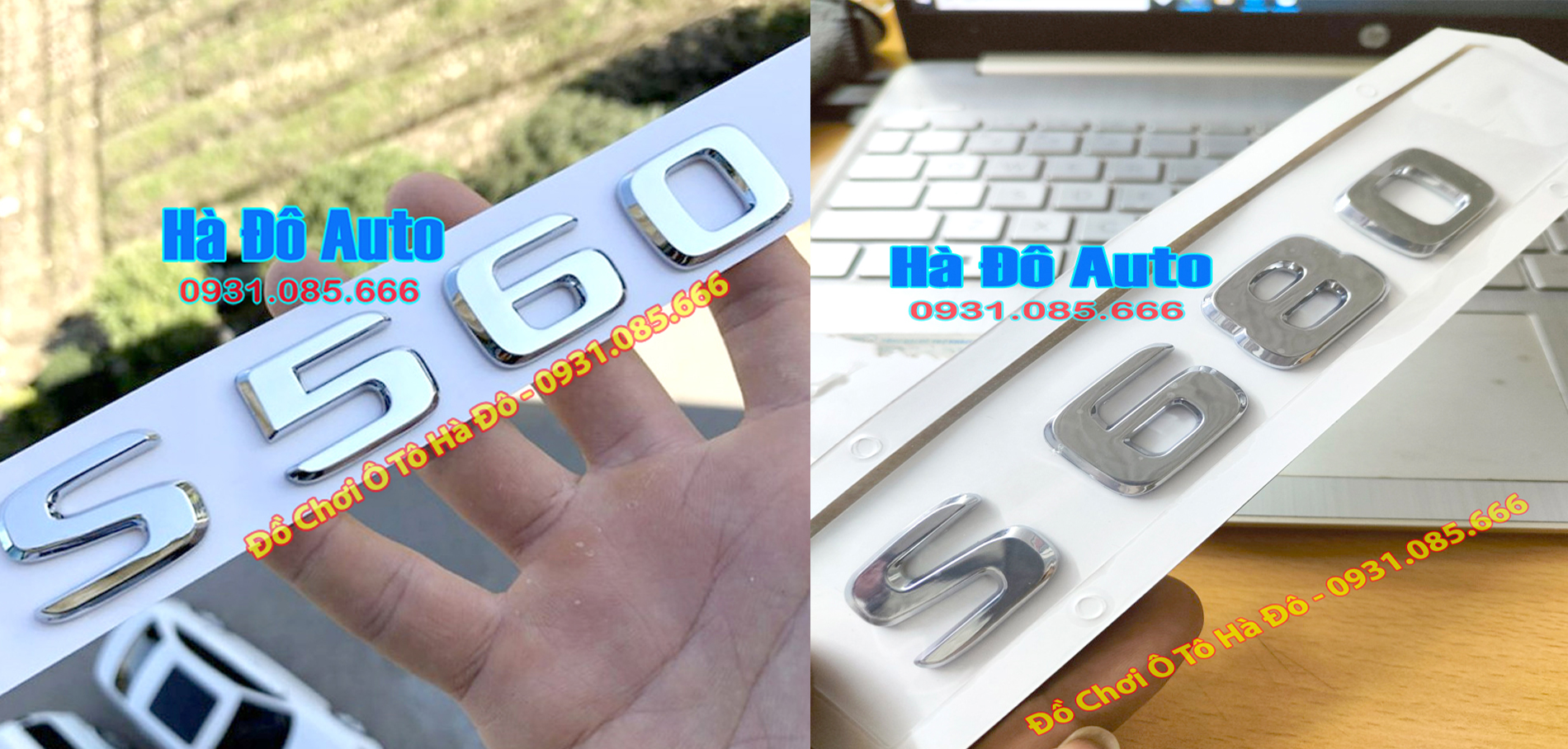 Chữ Nổi S 560 680 - Tem Chữ S 560 680 Chuẩn Mercedes