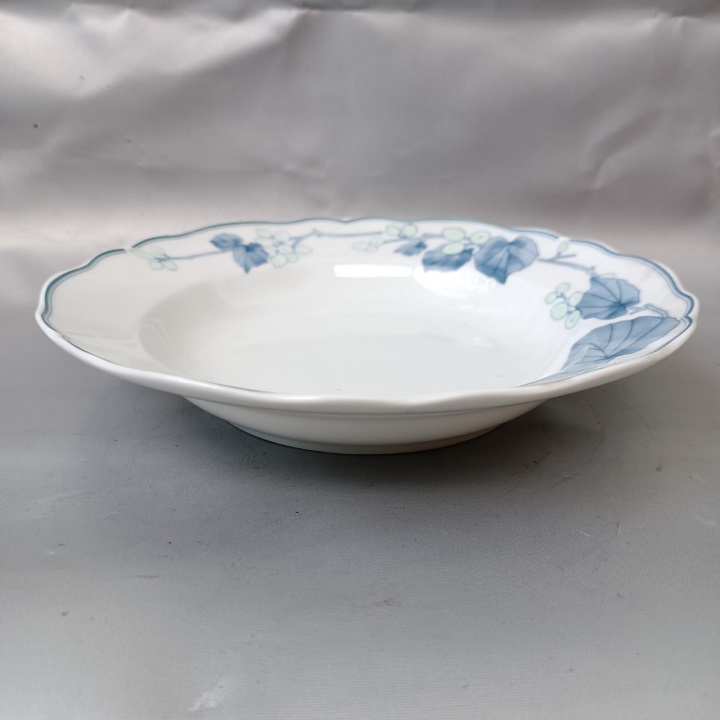 Đĩa sứ sâu 21CM Hoa Nho Xanh Hàng Cao Cấp