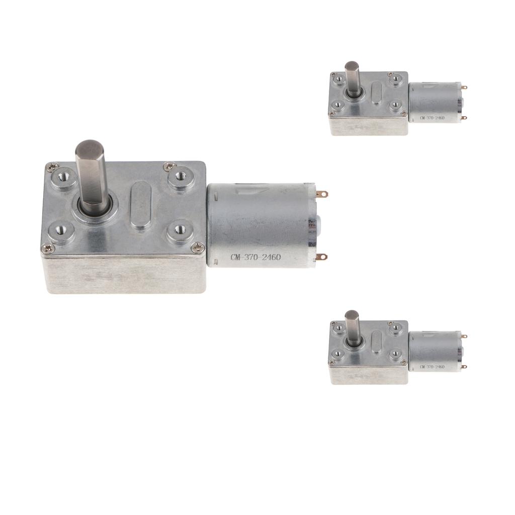 DC 6V 40/18/10RPM Reversible High Torque Turbo Worm Electric Geared Motor