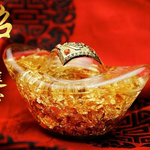 Thoi vàng kim nguyên bảo phong thủy trang trí bàn thần tài