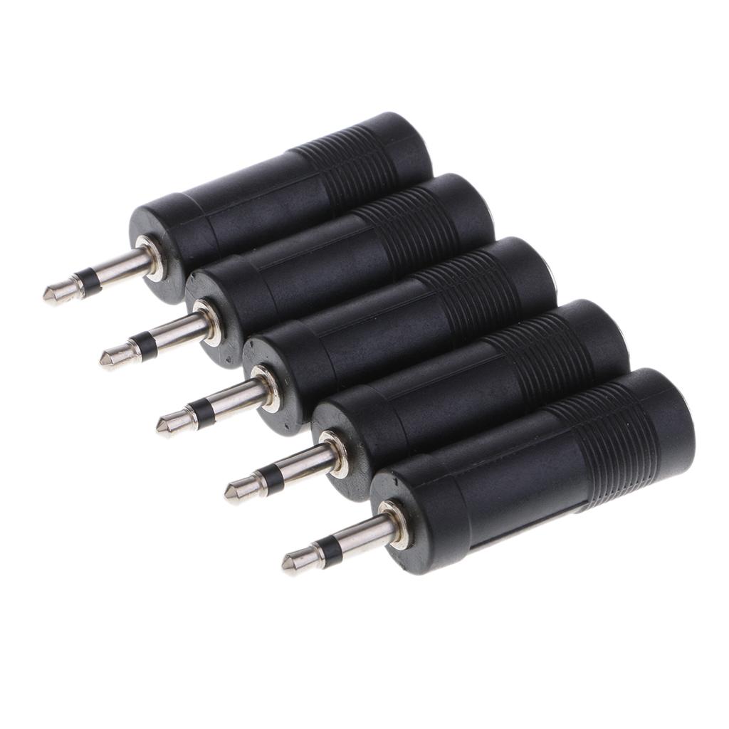 3.5 Mm 1/8 Nam Cắm Đơn 6.35 Mm 1/4 Nữ Jack Chuyển Đổi Âm Thanh 5 Cái/bộ