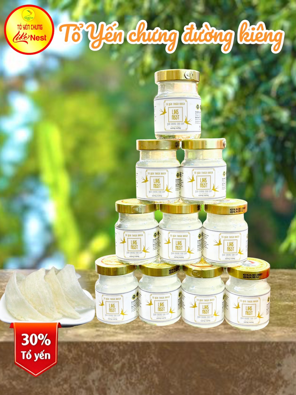 Yến Chưng Đường Kiêng LikeNest 30% Tổ Yến