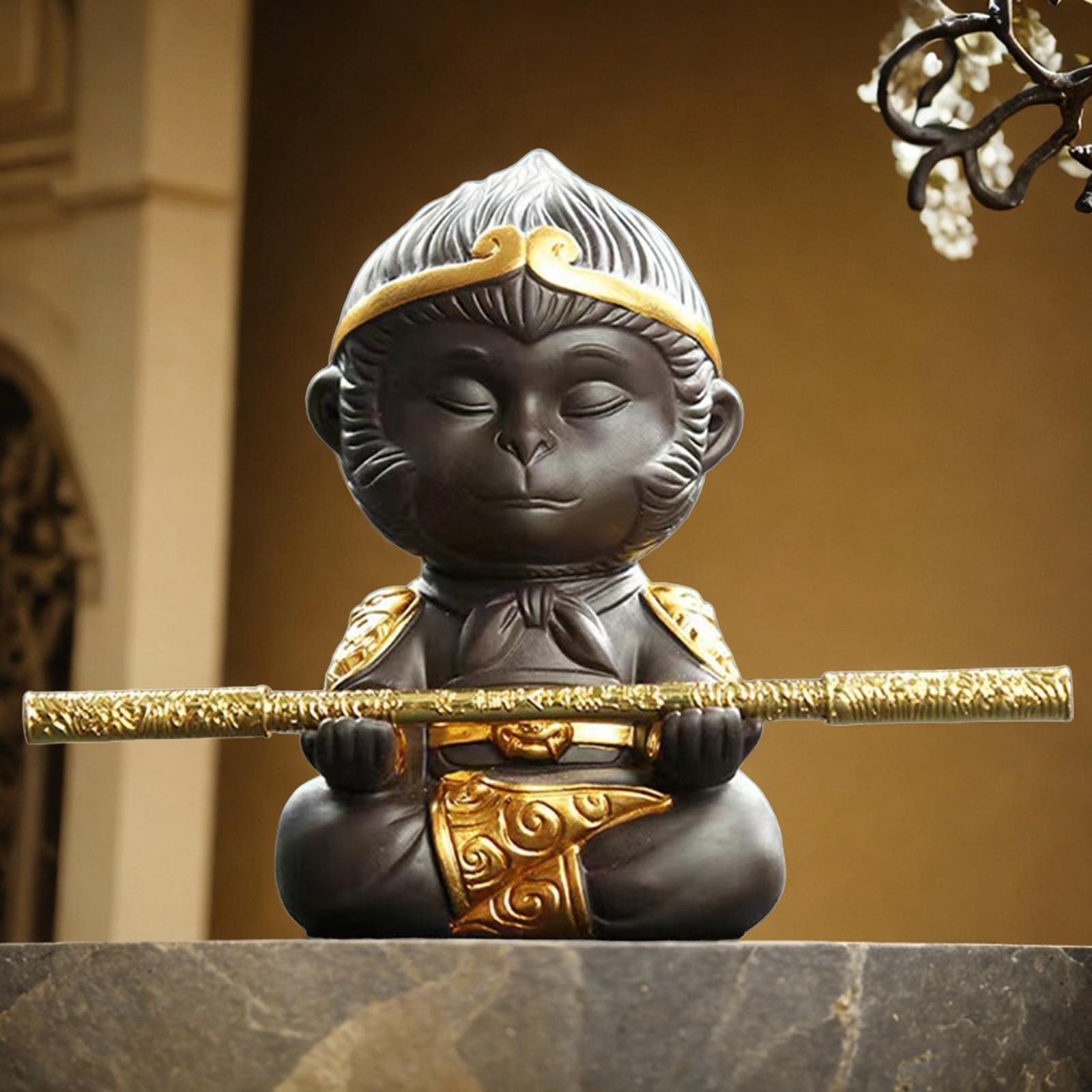 Figurine  Statue Tea Pet Sculpture Mini Tea Pet Ornament for Office Home Table Centerpiece Decoration Tea Lovers Gift