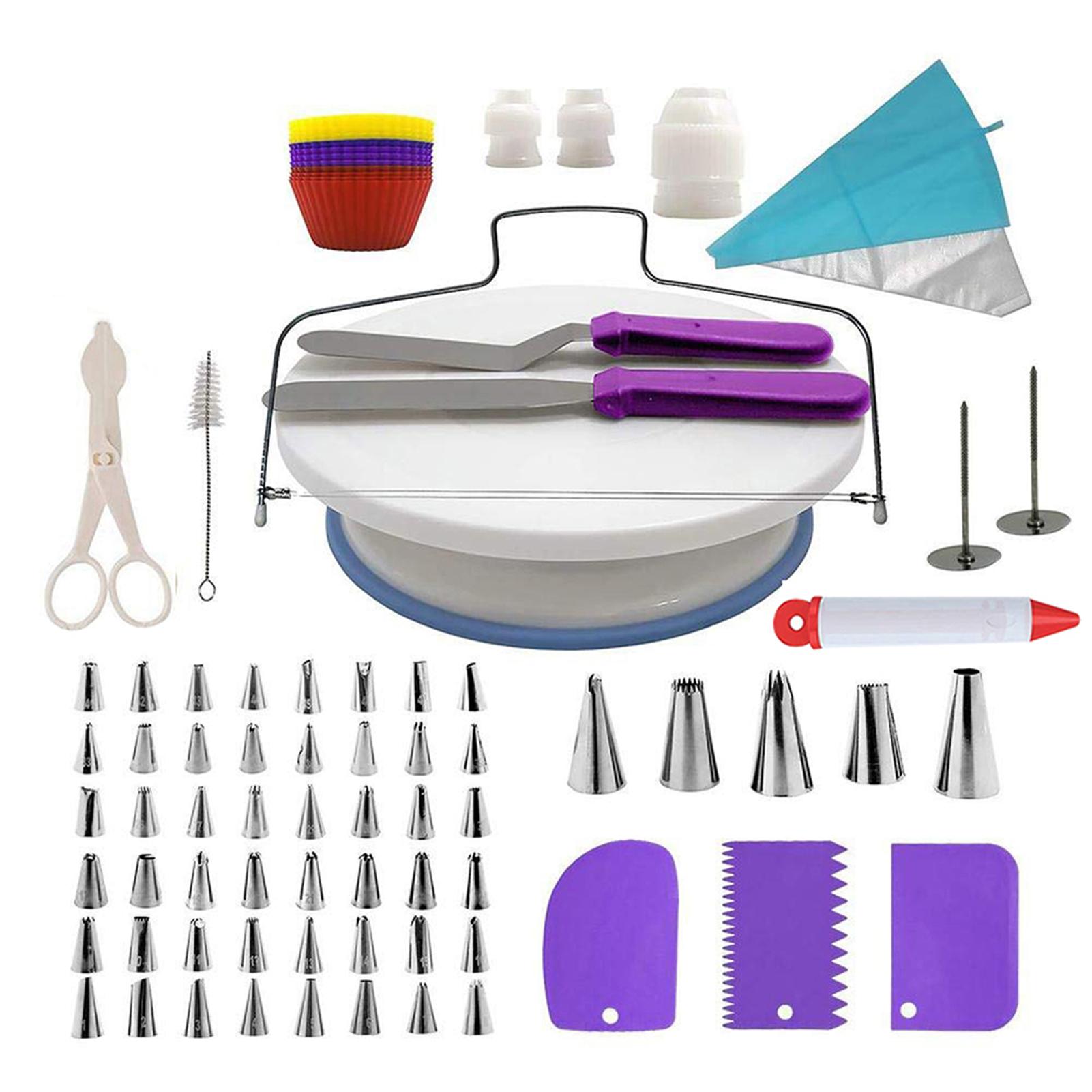 Cake Decor Stainless Steel Cake Decorating Supplies Cake Turntable 106PCS/Set DIY Cream Tools