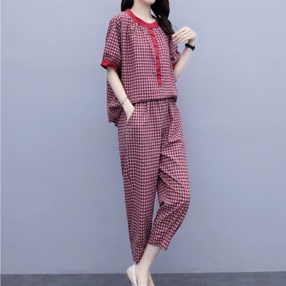 Bộ Đũi Nữ Kẻ Sọc - Thiết kế kiểu dáng đơn giản và thoải mái - Chất liệu vải đũi cao cấp
