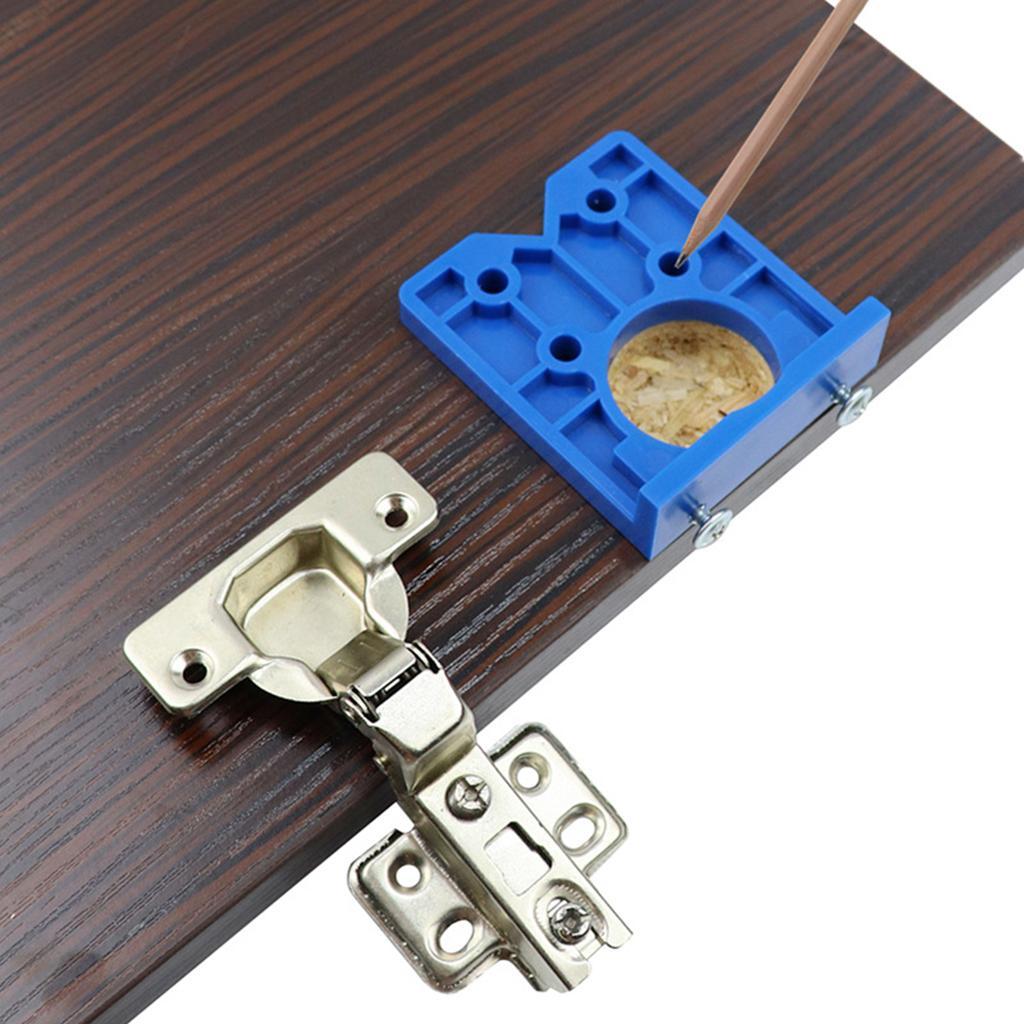 2xDowel Jig 35mm Drilling Set Hinge Hole Drilling Guide + scale hole opener