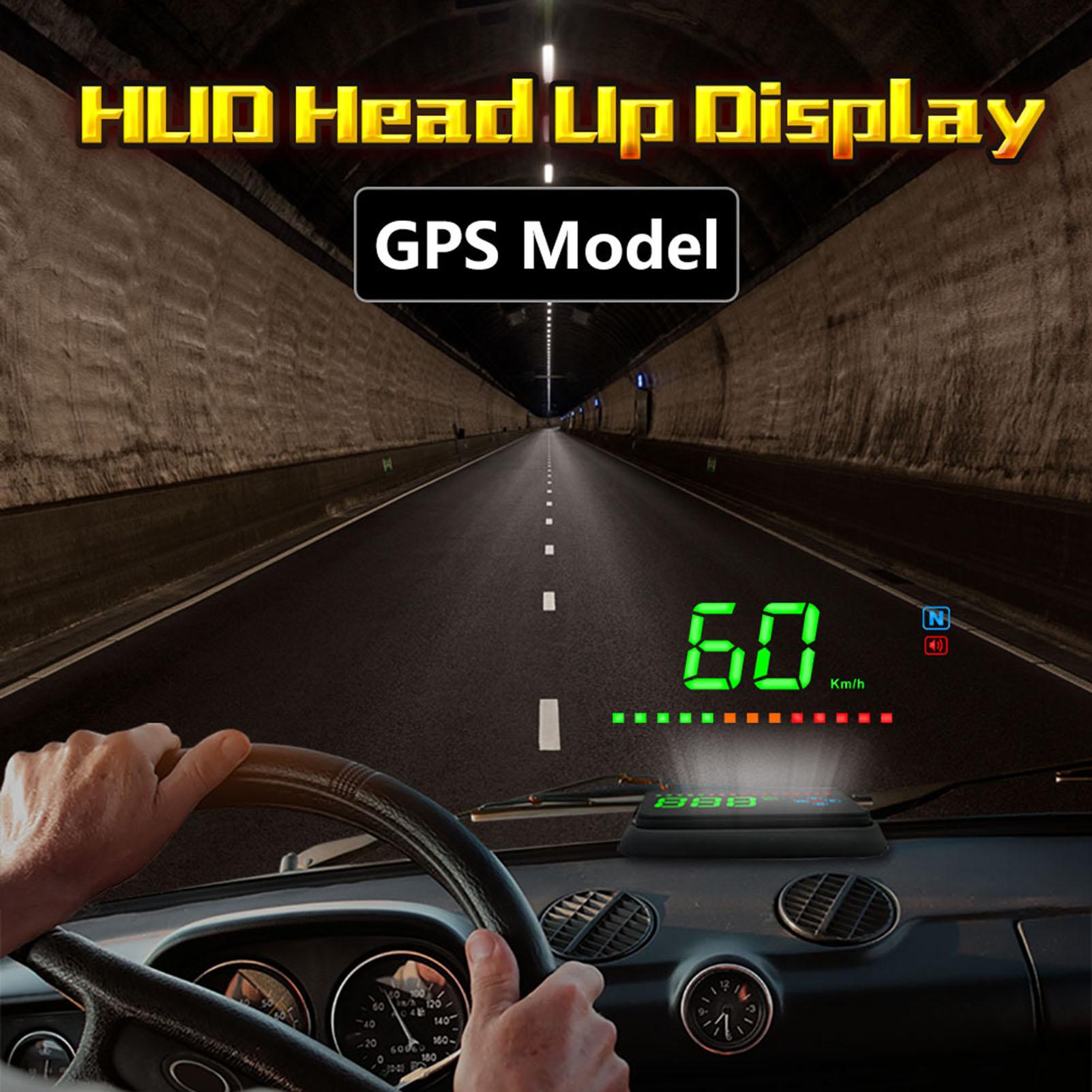 Universal HUD Head Up Display GPS Digital Speedometer with MPH for Cars Odometer Speed