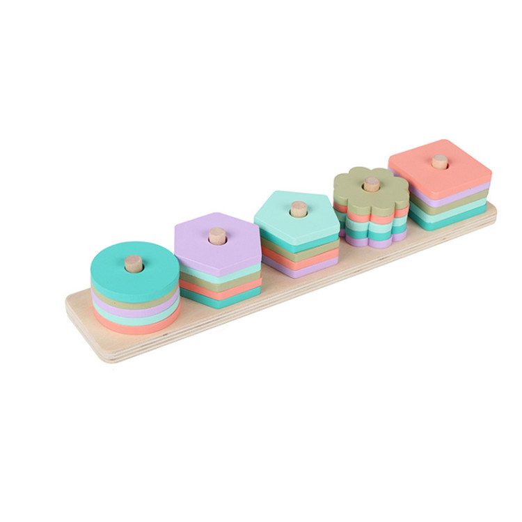 Bộ Đồ Chơi Xếp Hình Thả Khối Cột Màu Pastel Dễ Thương. Đồ Chơi Giáo Dục Sớm Cho Bé Từ 2 Tuổi ETED13FSN1661