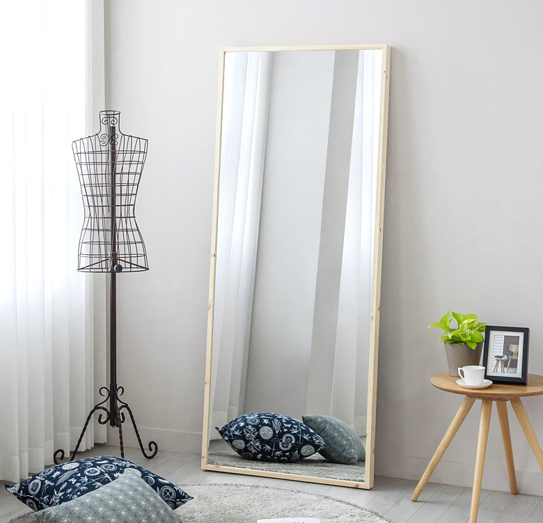 [SIZE70x1M7] GƯƠNG SOI TOÀN THÂN CÓ CHÂN ĐỨNG MÀU TỰ NHIÊN - STANDING MIRROR NATURAL- 70CM