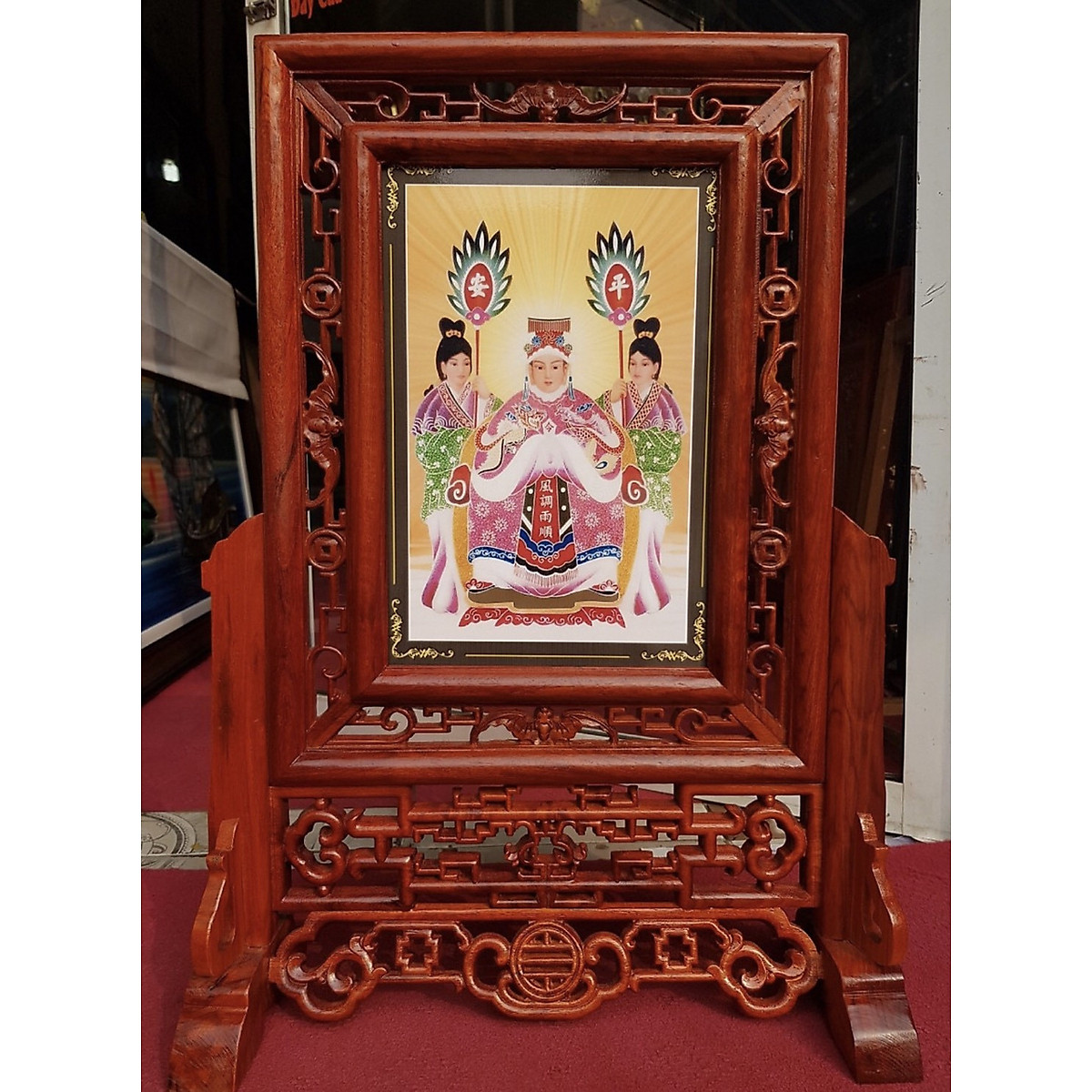Khung ảnh thờ gỗ hương mẫu đục thủng KH7622