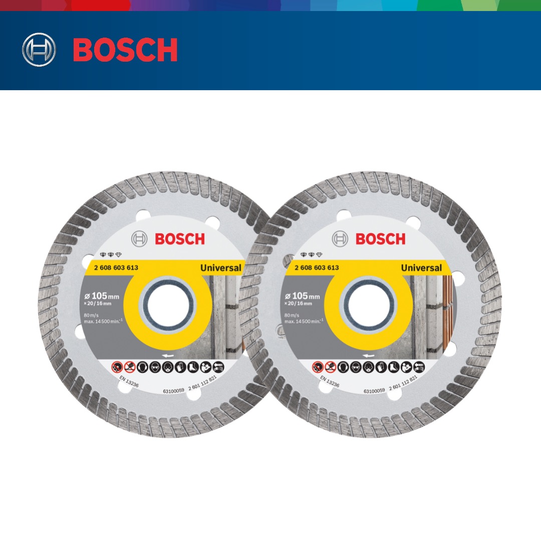 Đĩa cắt kim cương Bosch Turbo 105x16mm đa năng