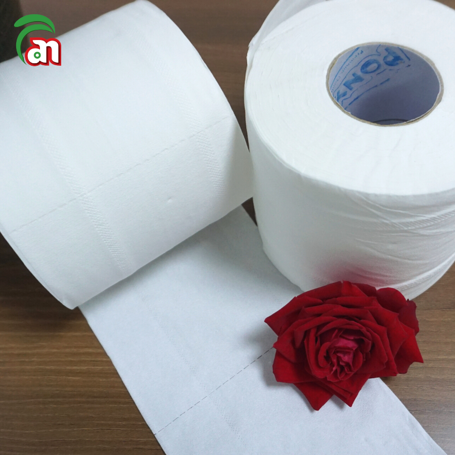 Giấy vệ sinh cuộn nhỏ có lõi PONYO 3 lớp cao cấp, siêu dày và mịn 06 cuộn/lốc - Thiên An Nam paper