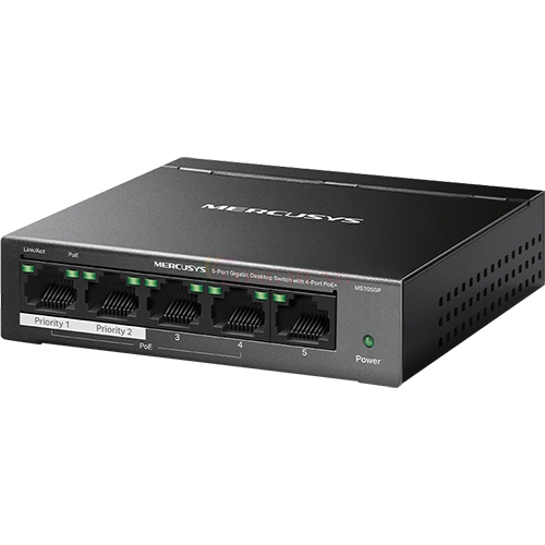 Switch Mercusys 5-Port 10/100/1000Mbps Desktop Switch MS105G - Hàng chính hãng