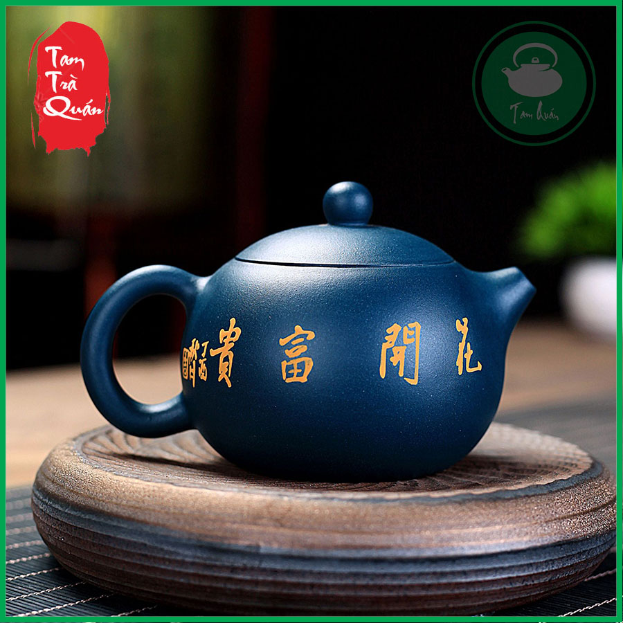 Ấm tử sa thiên thanh nê hoa văn Nghi Hưng 250ml