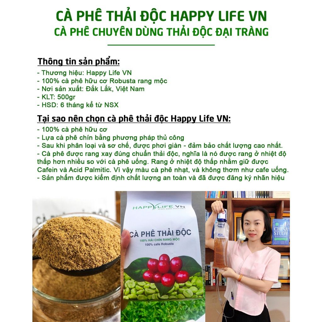 Bộ Thải Độc Đại Tràng Bằng Cà Phê Hữu Cơ - Liệu Trình 7 Ngày ( Coffee Enema )