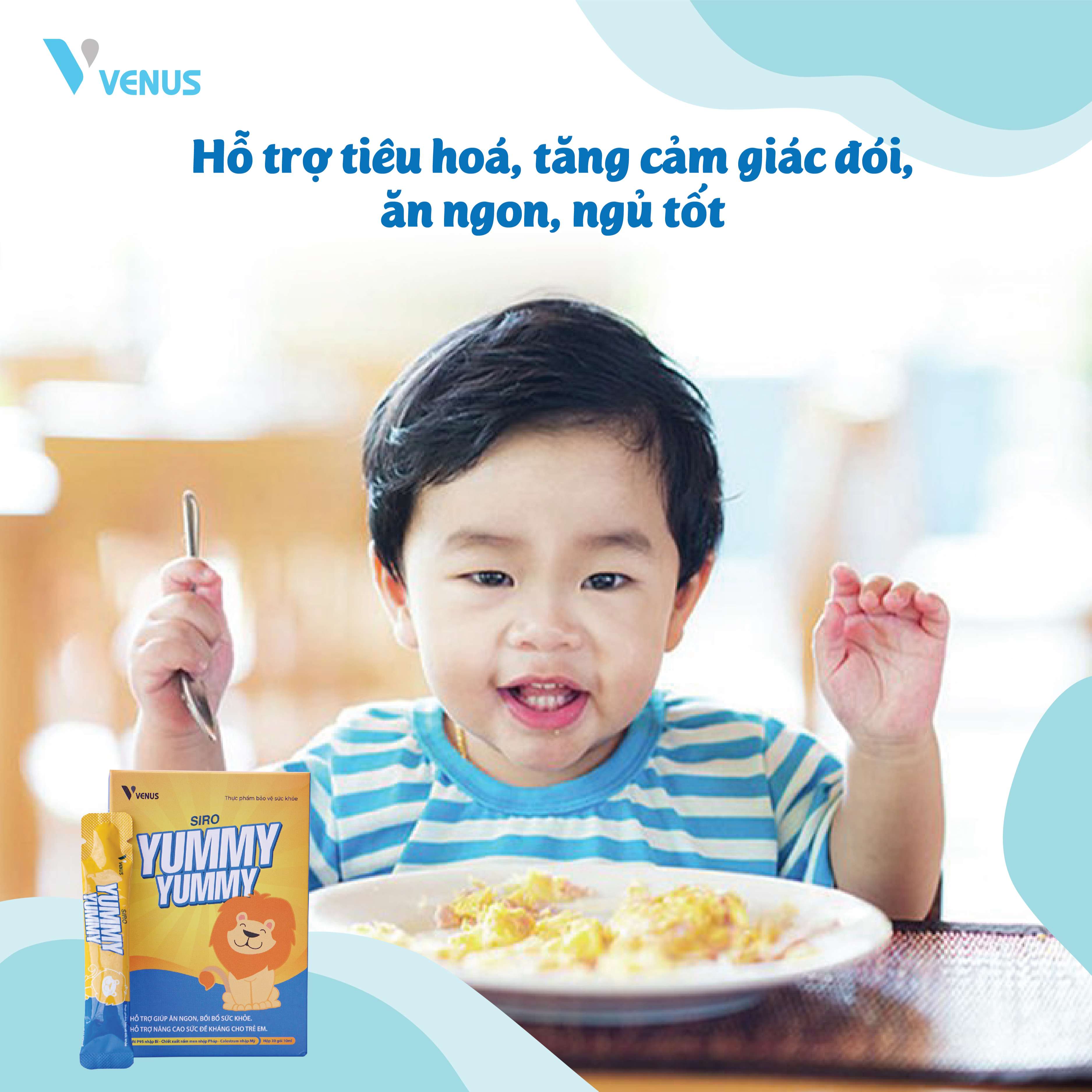 Siro ăn ngon trẻ em Yummy Yummy giúp bé hết biếng ăn, tăng cân, tiêu hóa tốt