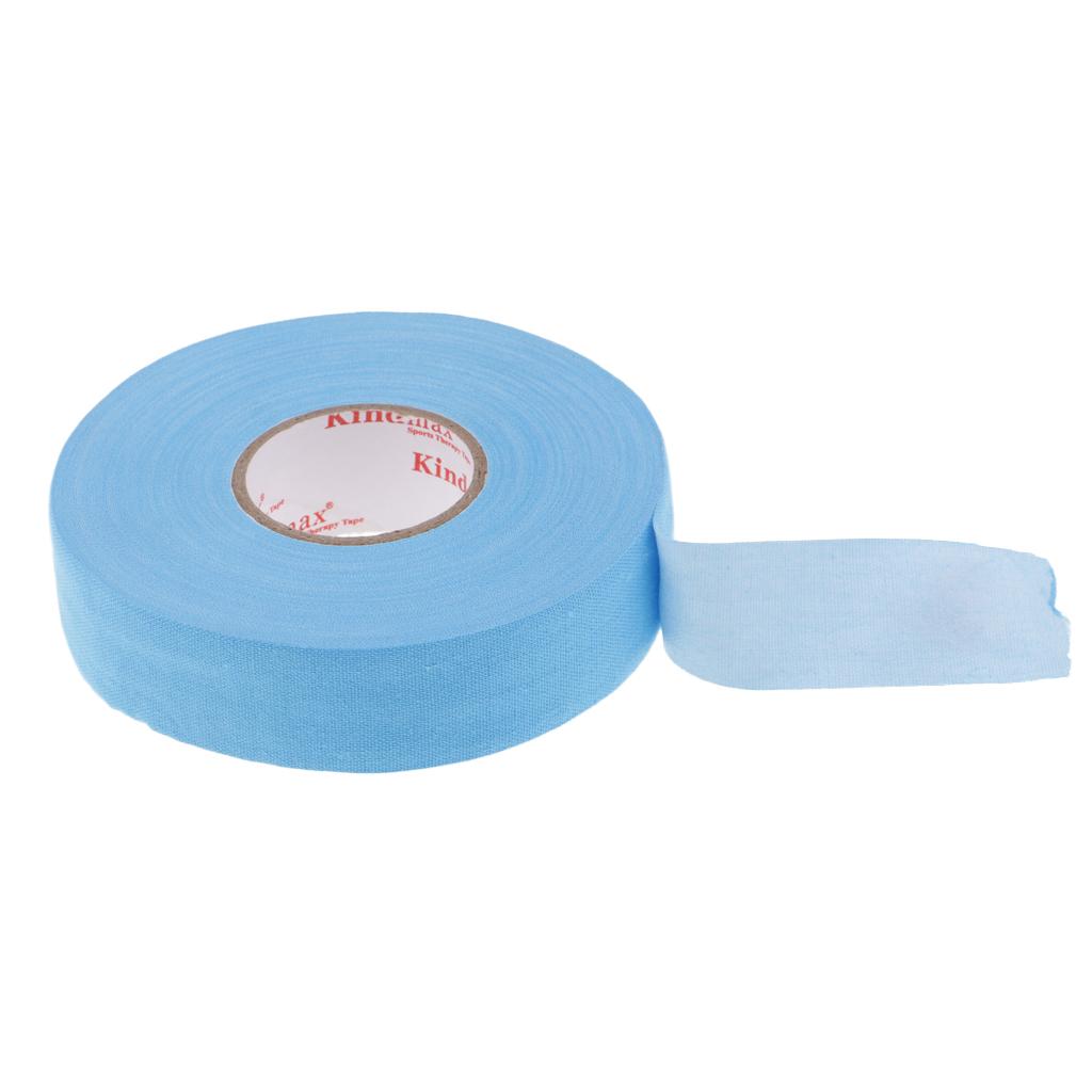 Cloth Hockey Stick Handle Sticky Grip Tape Ice Hockey Wrap Blue White