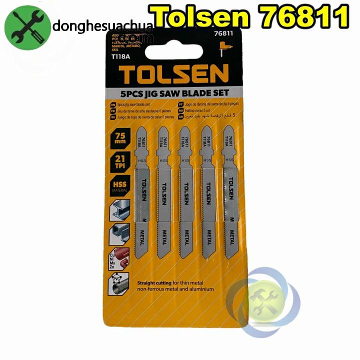 Lưỡi cưa lộng nhựa - sắt Tolsen 76811 75mm, 21TPI màu bạc