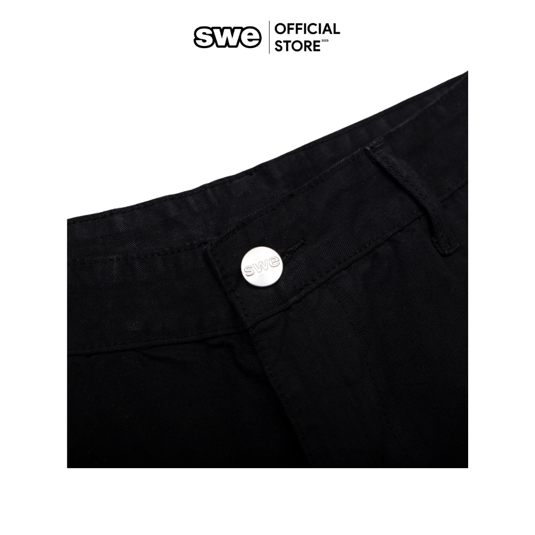 Quần jeans dài unisex Local Brand BUTTON CARGO PANT dáng suông, ống rộng - Thương hiệu SWE VN