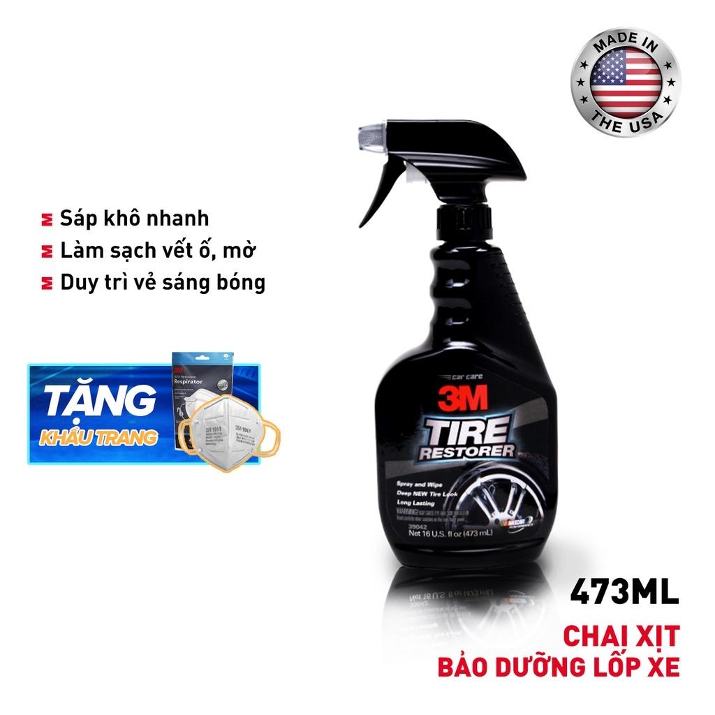 Chai Xịt Bảo Dưỡng Và Phủ Bóng Lốp Xe 3M Tyre Restorer 39042 437ml - 3M Long Vu