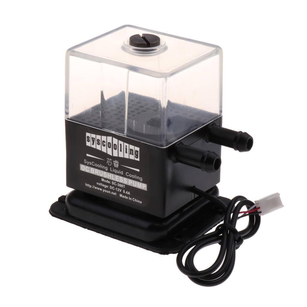 SC-300T DC -quiet Water Cooling Pump Tank Reservoir 300L/h for PC CPU