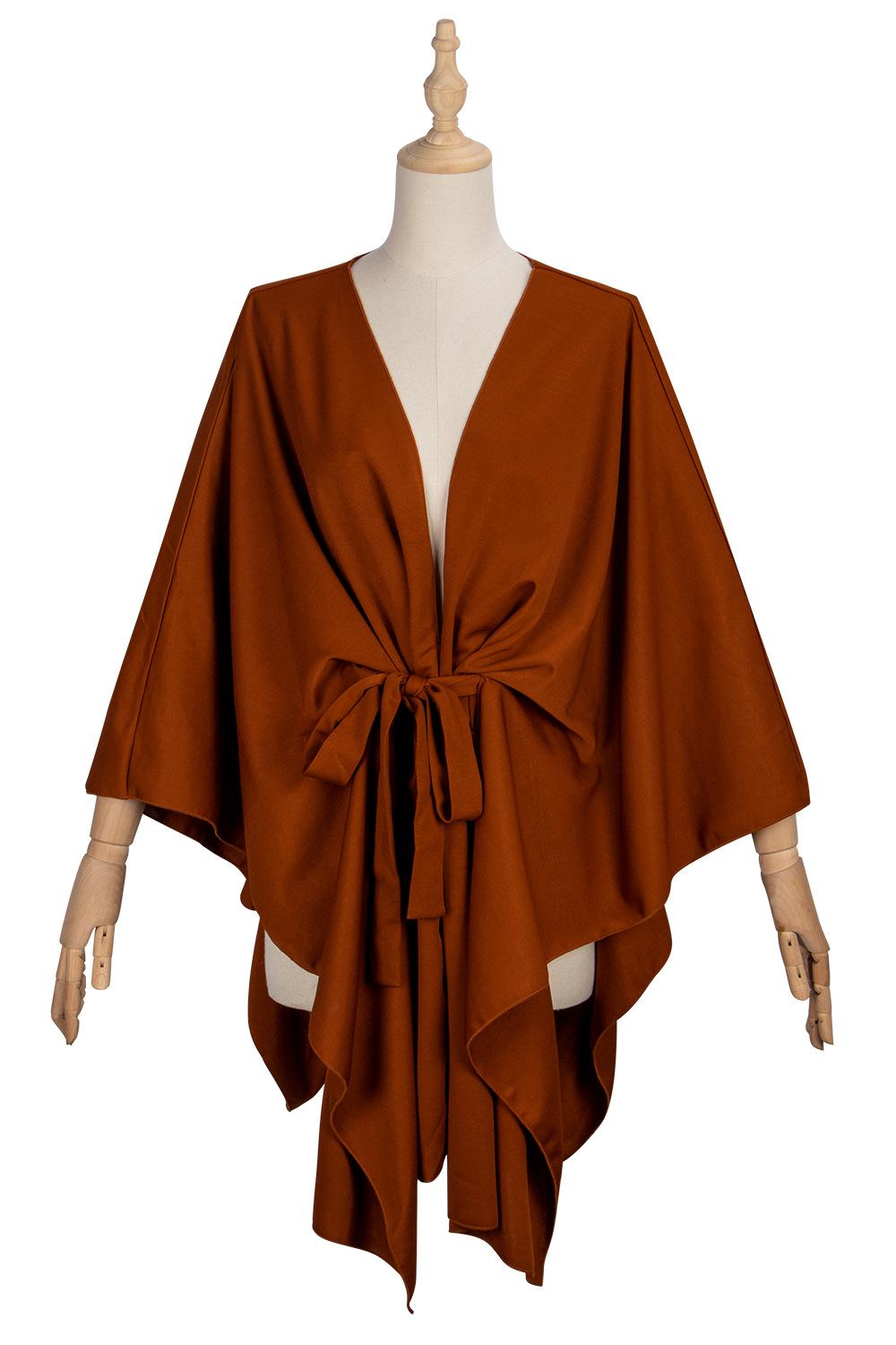 Áo Khoác Nữ Cổ Chữ V Sâu Rời Bát Chín Điểm Tay Dây Nữ Mũi Phối Chắc Chắn Cardigan Nữ áo Khoác Mùa Xuân 2021