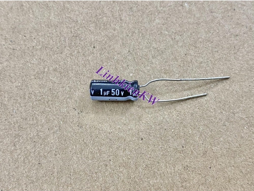 Tụ Hóa 1uf 50v Nichicon Mới, Chính gốc 100%.