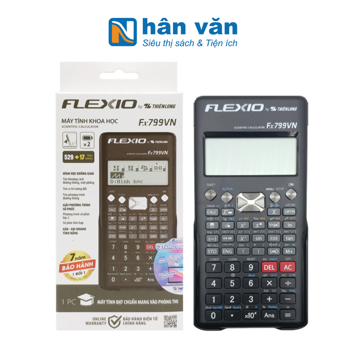 Máy Tính Khoa Học Flexio - Thiên Long Fx799VN - Màu Đen