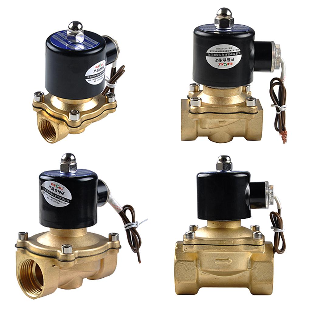 AC220V 1/2,3/4,1,1-1/4'' Inch Electric Solenoid Valve for Air Water / Replacement Brass