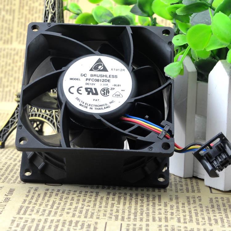 Quạt Tản Nhiệt 4 Dây Delta PFC0812DE 8CM 12V 3.30A 8038 PWM