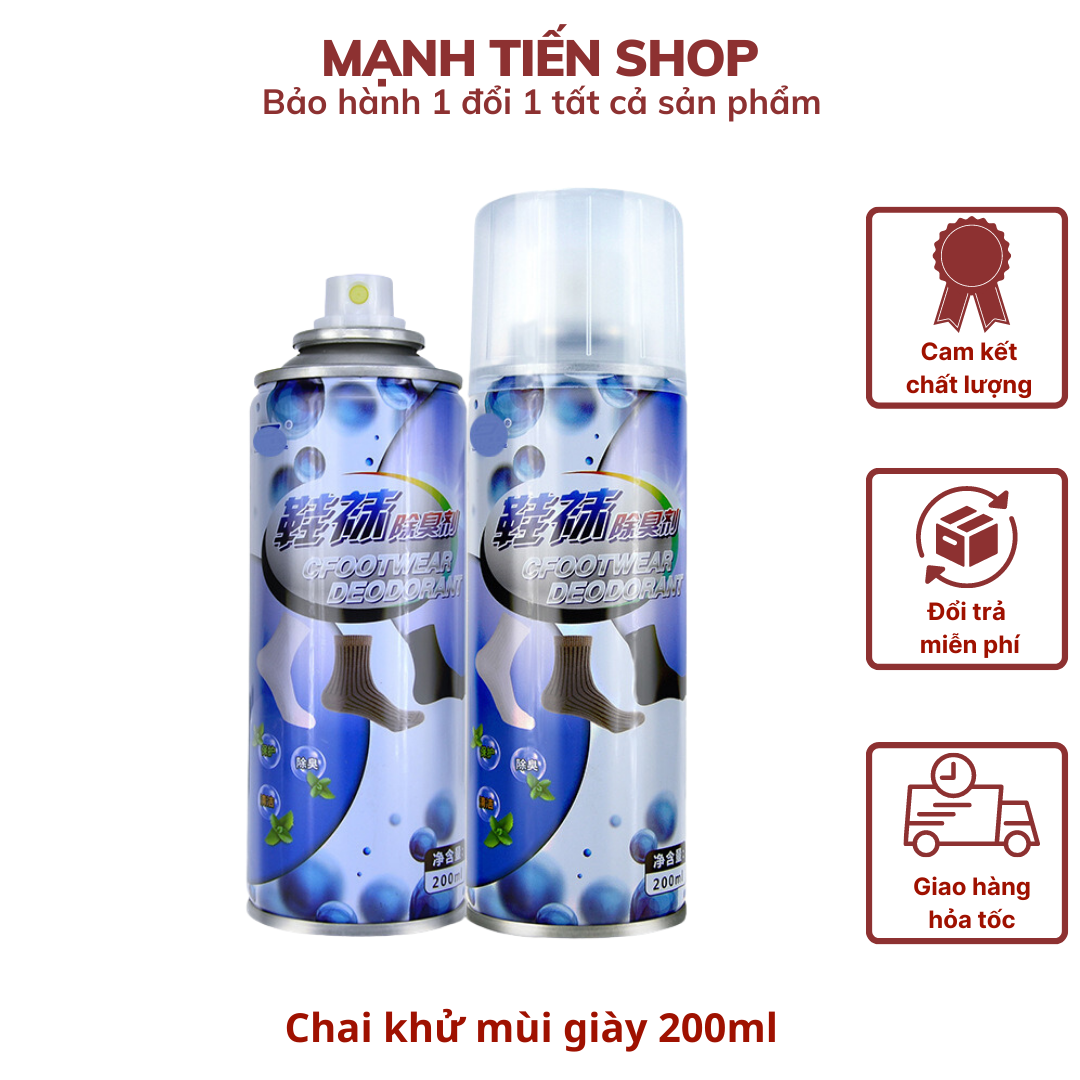 Combo chai khử mùi giày 200ml kèm khăn lau giày , công nghệ nano bạc cùng hạt lưu hương độc đáo,mùi thơm dịu nhẹ, khử mùi hiệu quả