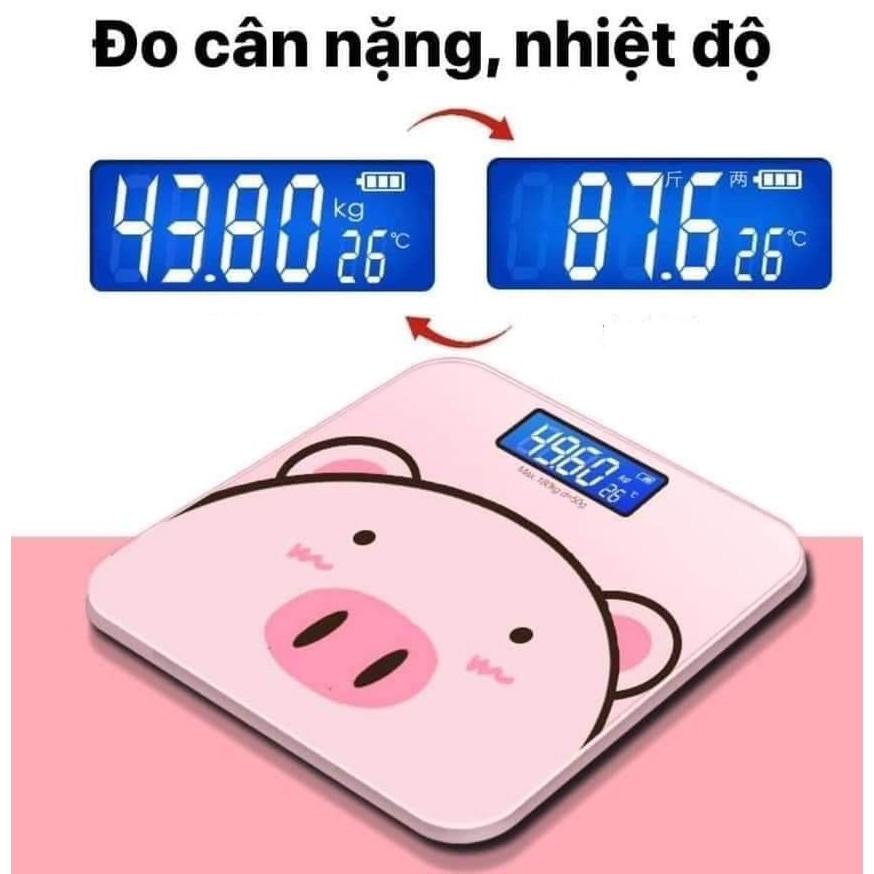 Cân điện tử lợn hồng đáng yêu