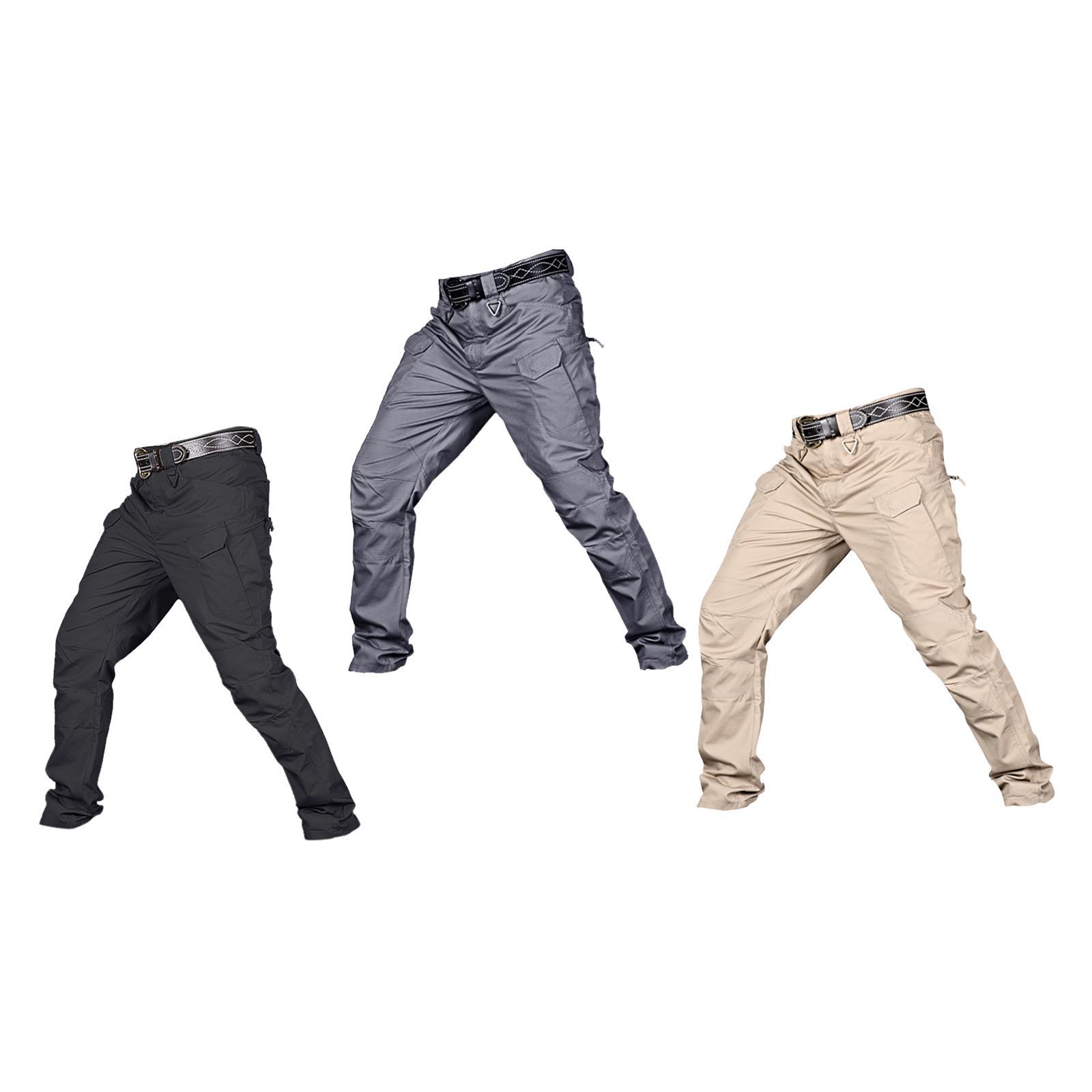 Streetwear Casual Jogger Cargo Pants  Hiking Trousers Outdoor Gray_S