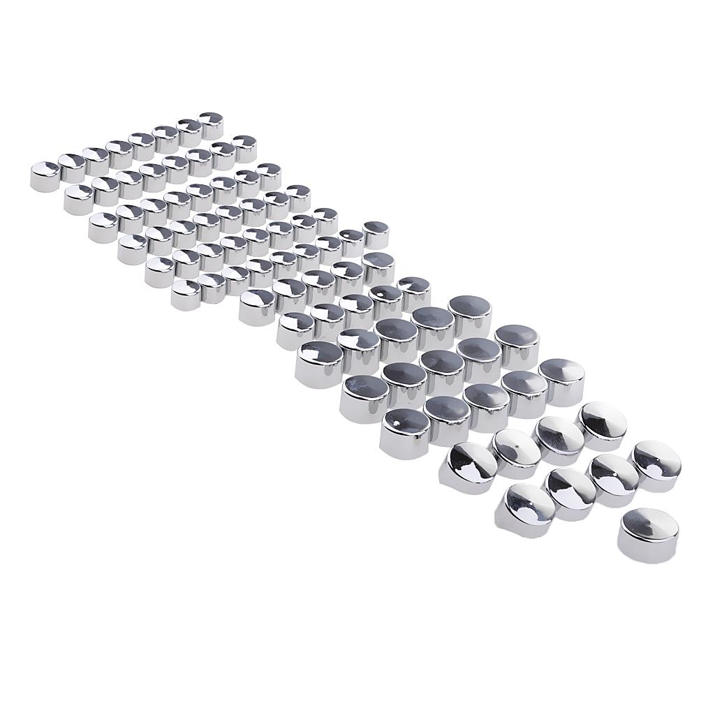 Full Set Chrome CNC Bolts Toppers Caps Kit for 96-06  Twin Cam FLH Models