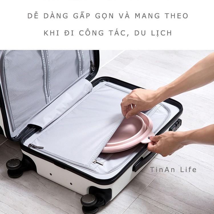 Thau Chậu Gấp Gọn Đa Năng Tiện Lợi, Tiết Kiệm Không Gian - Họa Tiết Màu Ngẫu Nhiên