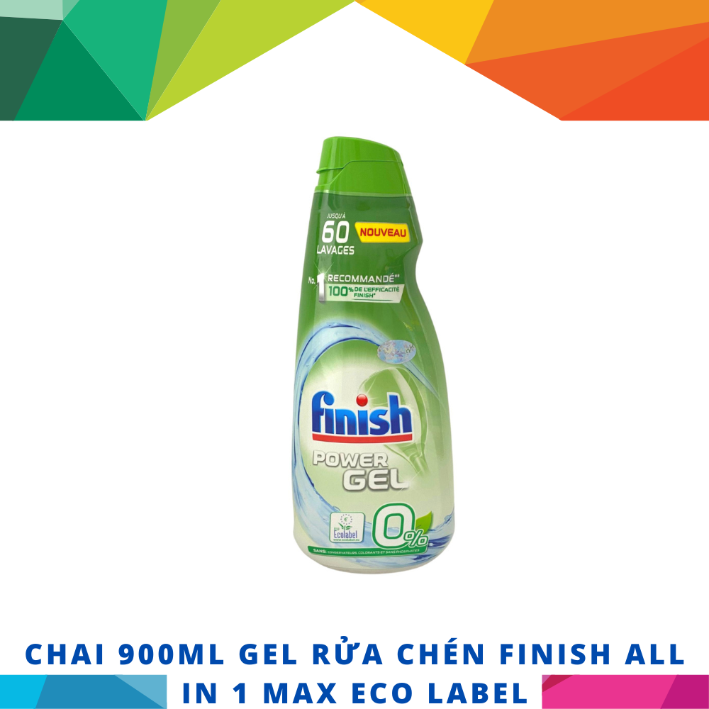 COMBO 3 món Finish Chai 900ml Gel Finish All in 1 Max + Hộp 1,5Kg muối + Chai 400ml nước bóng Finish dành cho máy