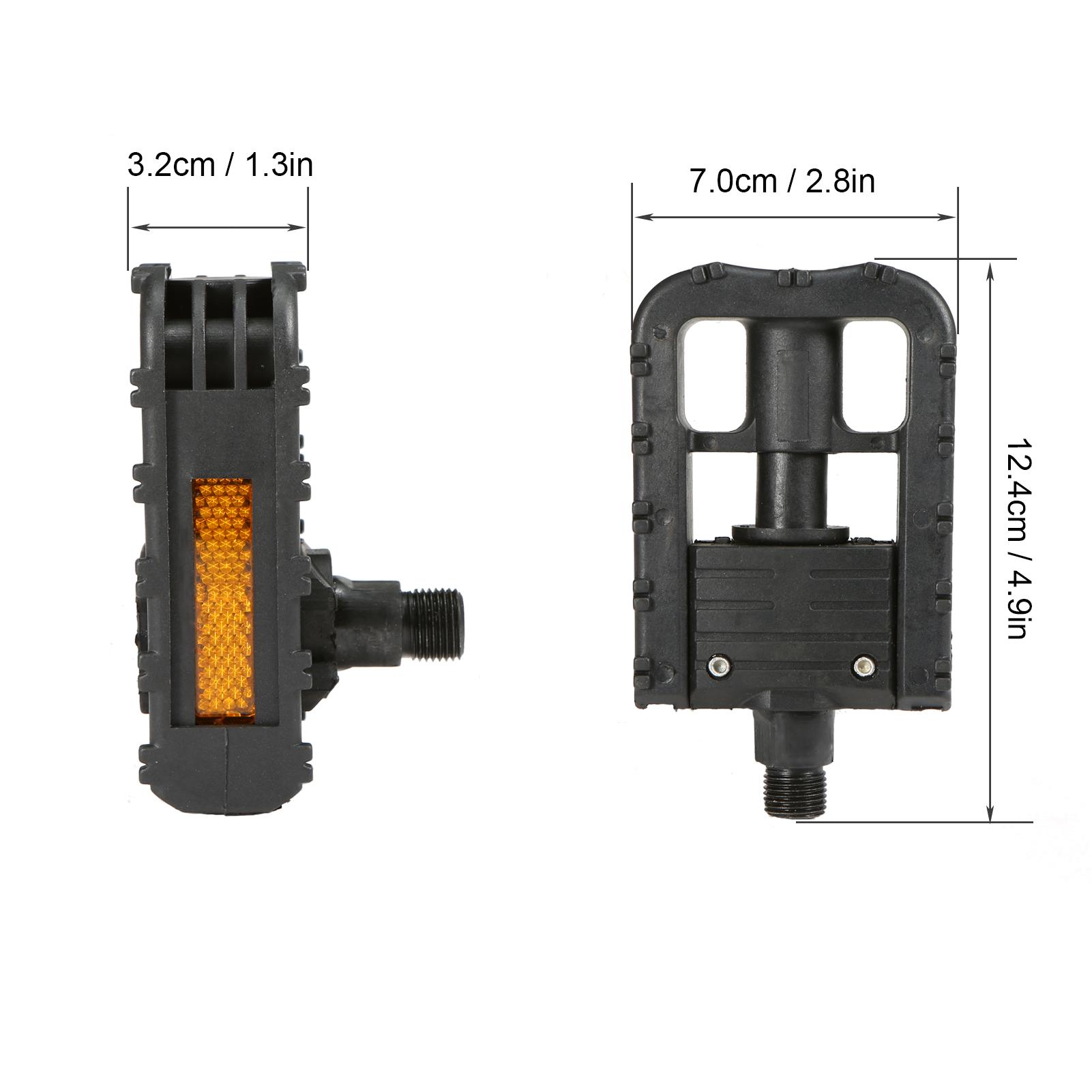 Bàn đạp xe đạp Thân nylon với độ bền cao có sọc phản quang hai bên Thiết kế chống trơn trượt