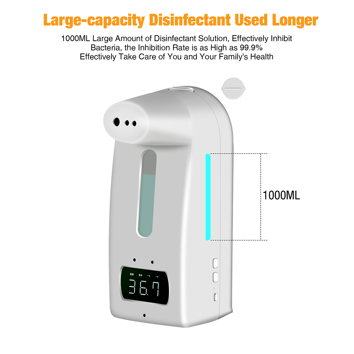 Máy đo thân nhiệt tự động kèm rửa tay xát khuẩn tự động V18 Pro