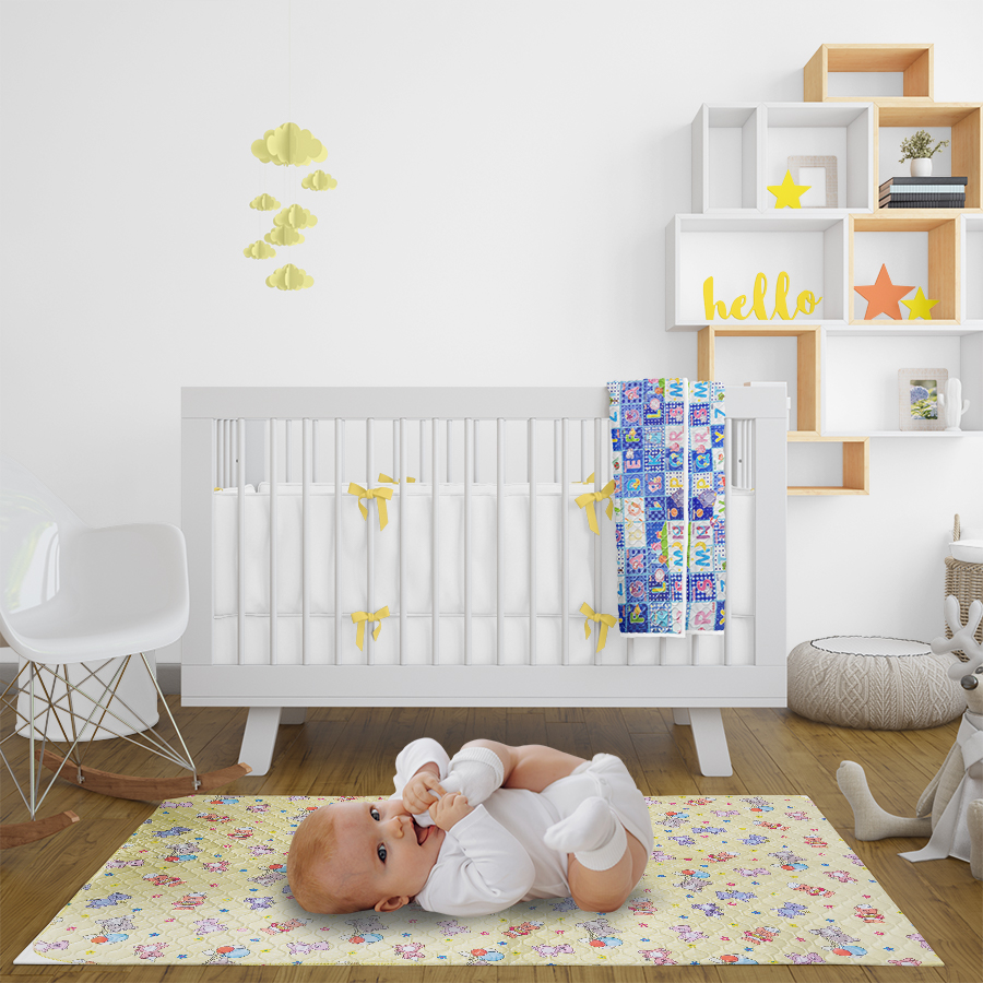 Miếng lót chống thấm 3D PVC 57_ thấm hút tốt, thoáng khí, an toàn cho bé _Sunbaby