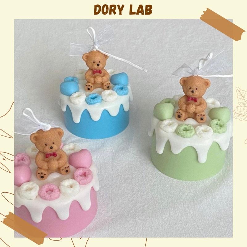 Nến Thơm Bánh Kem Gấu Con Handmade Không Khói - Dory Lab