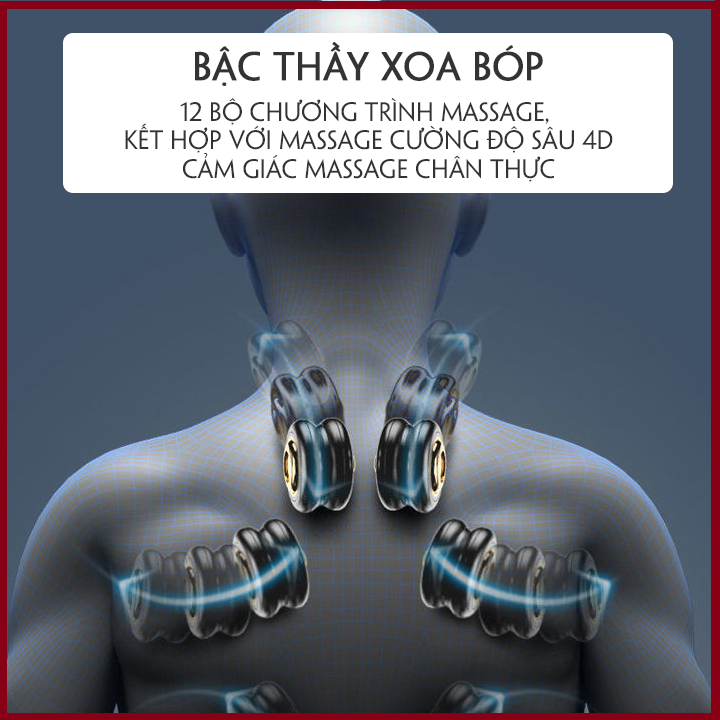 VIP - Ghế Massage Toàn Thân Cao Cấp Si10. Ghế Matxa Toàn Thân Công Nghệ Mới Cụm Bi Lăn 4D Đa Nhiệm Di Động Trục SL. Tổ Hợp Các Bài Tập Massage Hoàn Toàn Thực Tế.